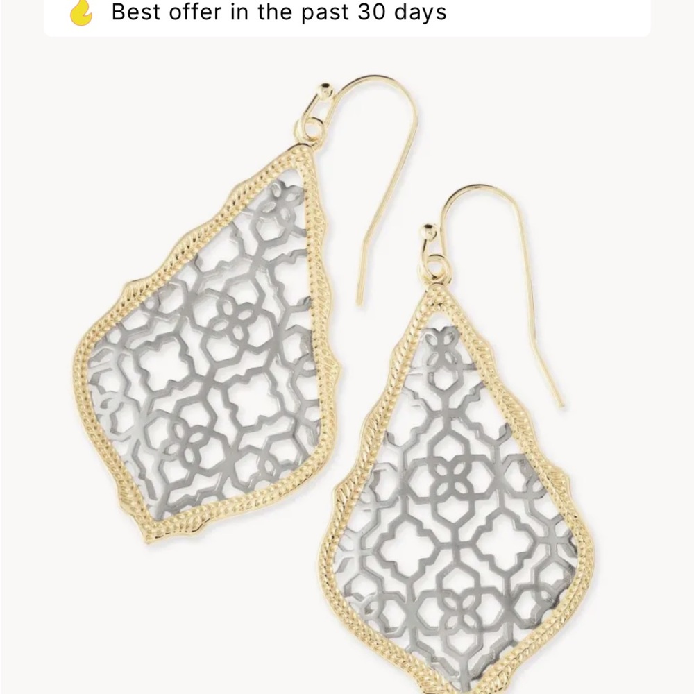 Kendra Scott Addie Gold Drop Earrings in Gold Filigree Mix